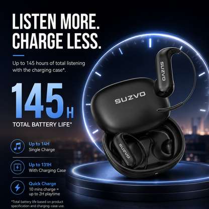 🎧 Ultra-Light Ear-Hook Wireless Earbuds – Secure Fit, Hi-Fi Sound & Long Battery Life