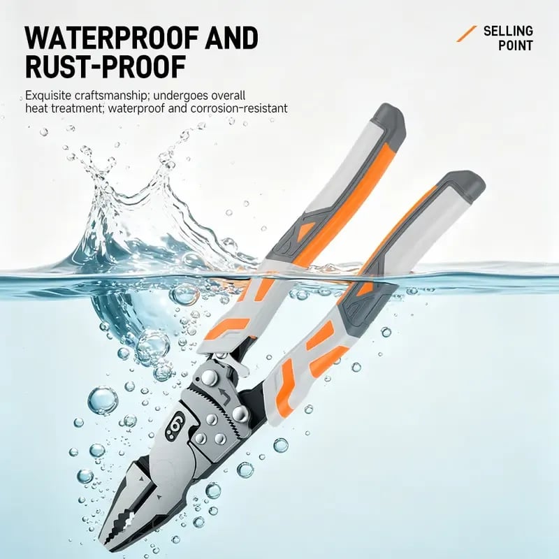 🔧55-Steel Self-Locking Anti-Skid Ratchet Pliers, Heavy-Duty Wire Cutters & Holding Tool