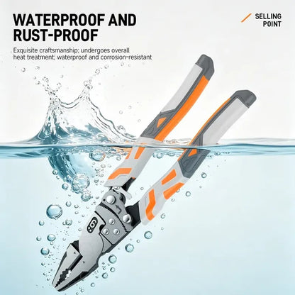 🔧55-Steel Self-Locking Anti-Skid Ratchet Pliers, Heavy-Duty Wire Cutters & Holding Tool