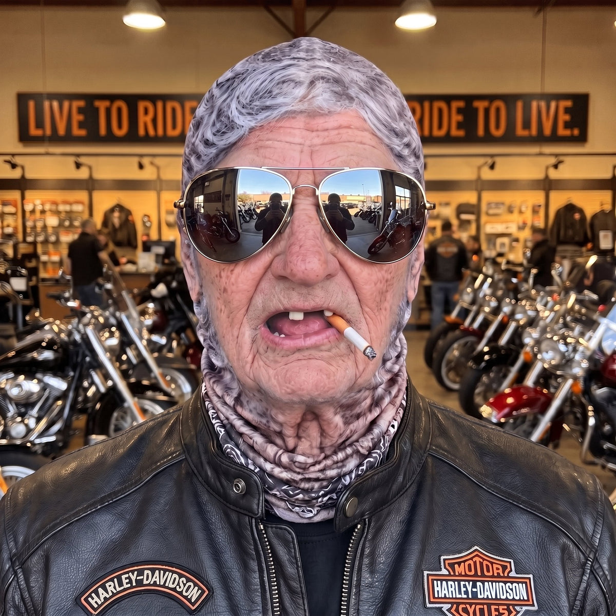 Funny Old Man Ski Mask