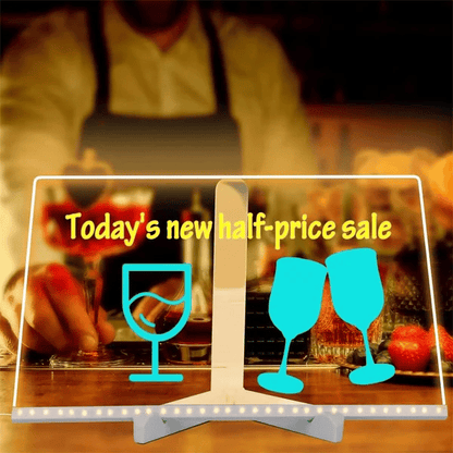 🌲Christmas Gifts - 46% OFF🎁LED Erasable DIY Acrylic Transparent Message Board