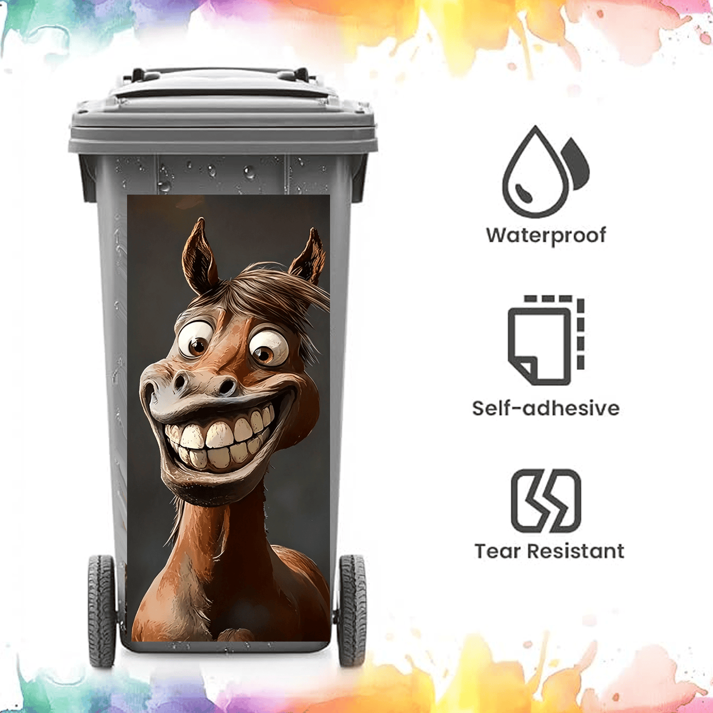 𝟒𝟗% 𝐎𝐅𝐅 𝐅𝐥𝐚𝐬𝐡 𝐒𝐚𝐥𝐞!:Creative Trash Can Sticker with Colourful Cartoon✨
