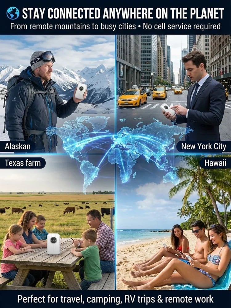 🎁This Week's Special Price $37.99-- [Power on and use] All-network portable wifi