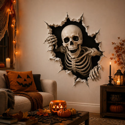 🦇Halloween Break-In 3D Wall Decals