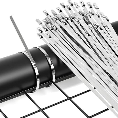 🔥Stainless Steel Cable Tie Gun with Metal Zip Ties