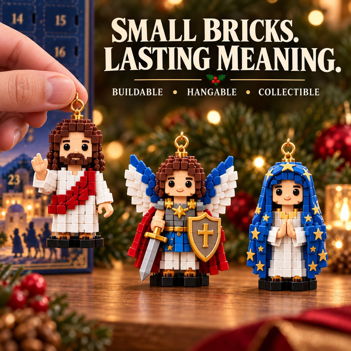 ✨ The Holy Story 24-Day Mini Brick Ornament Advent Calendar