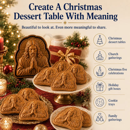 🔥HOT SALE 49% OFF✝️ Faith & Nativity Christmas Mini Pie Mold Collection | Reusable Embossed Molds for Shaping Detailed Praying Jesus, Nativity Stable and so on Pies🥧✨