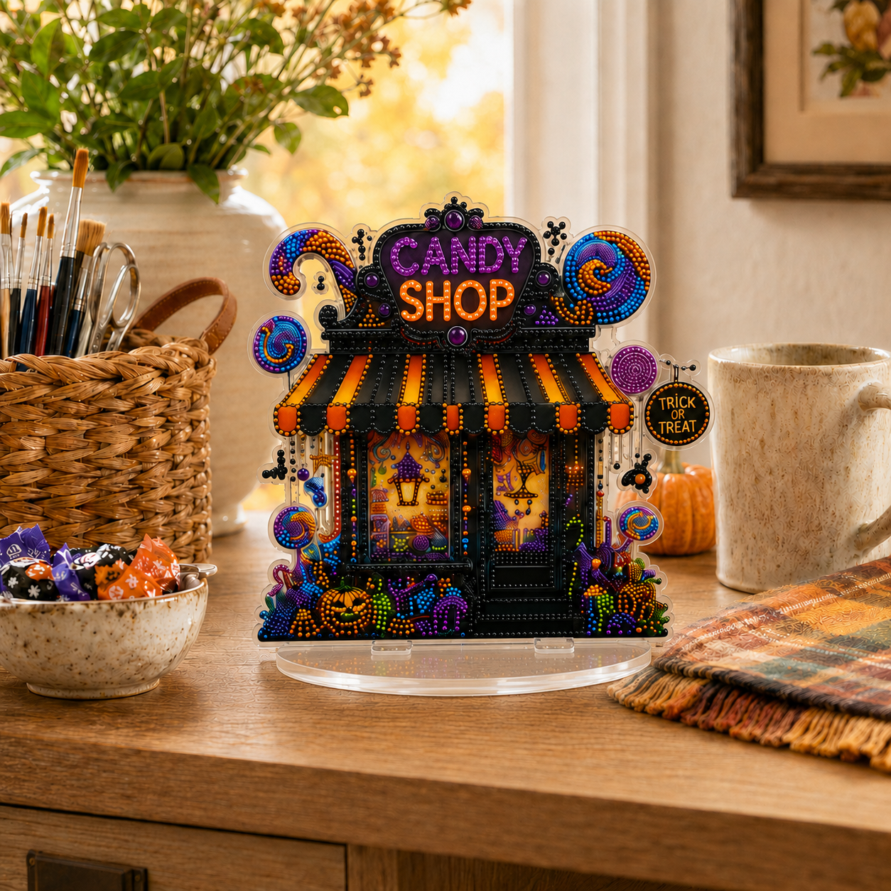 Sparkling Halloween Candy Shop Tabletop Decor Kit