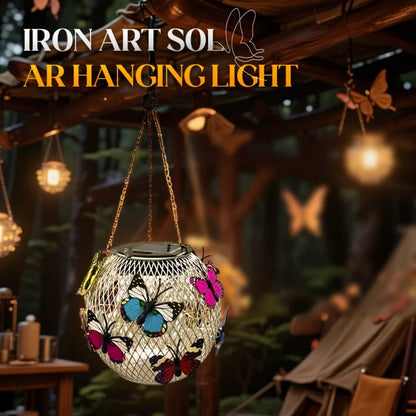 ⏳Solar Garden Pendant Light | Handcrafted Iron Art Lantern for Magical Outdoor Ambiance