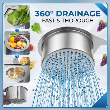 🔥 48% OFF 304 Stainless Steel Hanging Sink Strainer Basket – Rinse, Drain & Prep With Ease