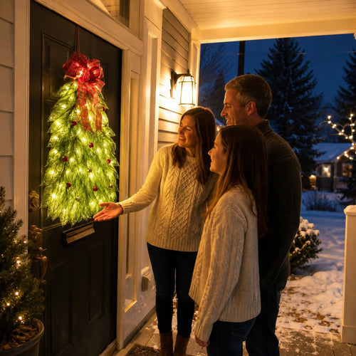 🔥Christmas Sale 50% OFF - 🎄Handmade Christmas Tree Wreath for Front Door