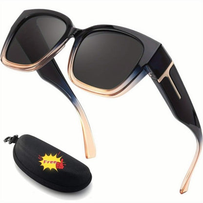 🕶️ Polarized Fit Over Sunglasses for Women – UV400 Protection Floral Frame Wear Over Prescription Glasses