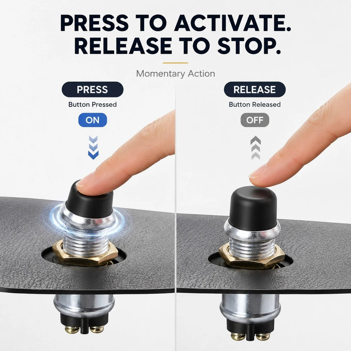 Heavy-Duty Engine Start Push Button Switch