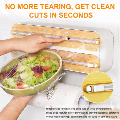 Free Shipping✨ End Kitchen Wrap Frustration in Seconds — No More Tangled Rolls or Messy Drawers!