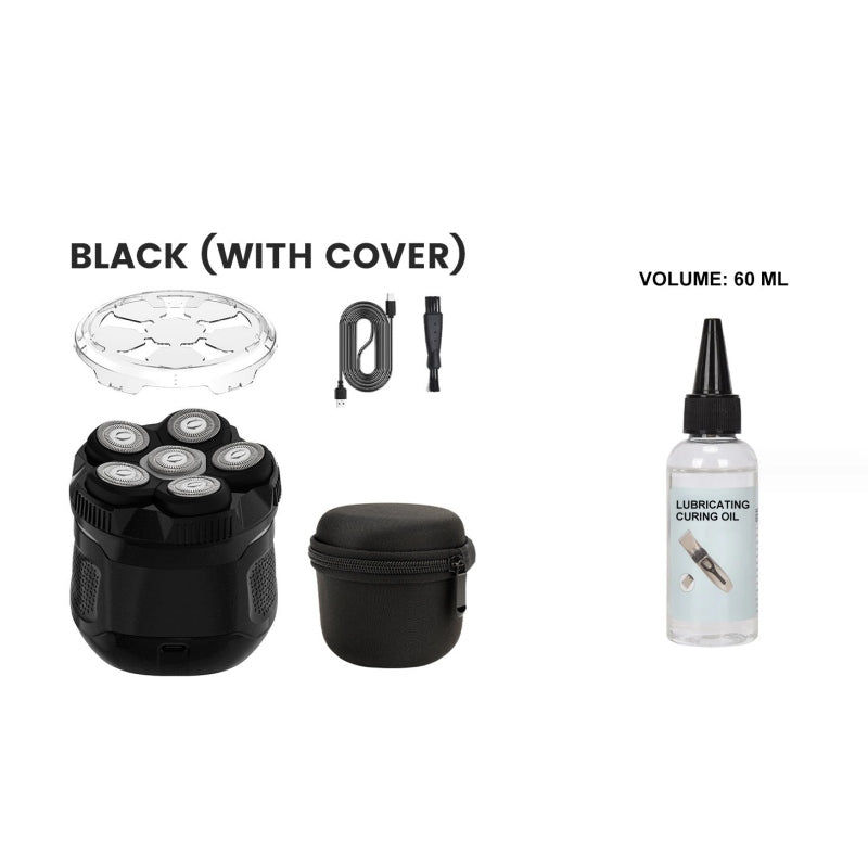 6D Waterproof Head Shaver Kit for Bald Men