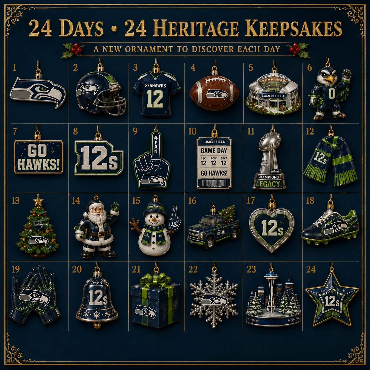 🎄 Go Hawks! Football Christmas Advent Calendar
