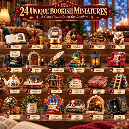 ⏳ Last Day 49% OFF – 📚 24 Nights of Bookish Joy Advent Calendar | 24 Unique Mini Literary Treasures for Readers & Book Lovers 🎄
