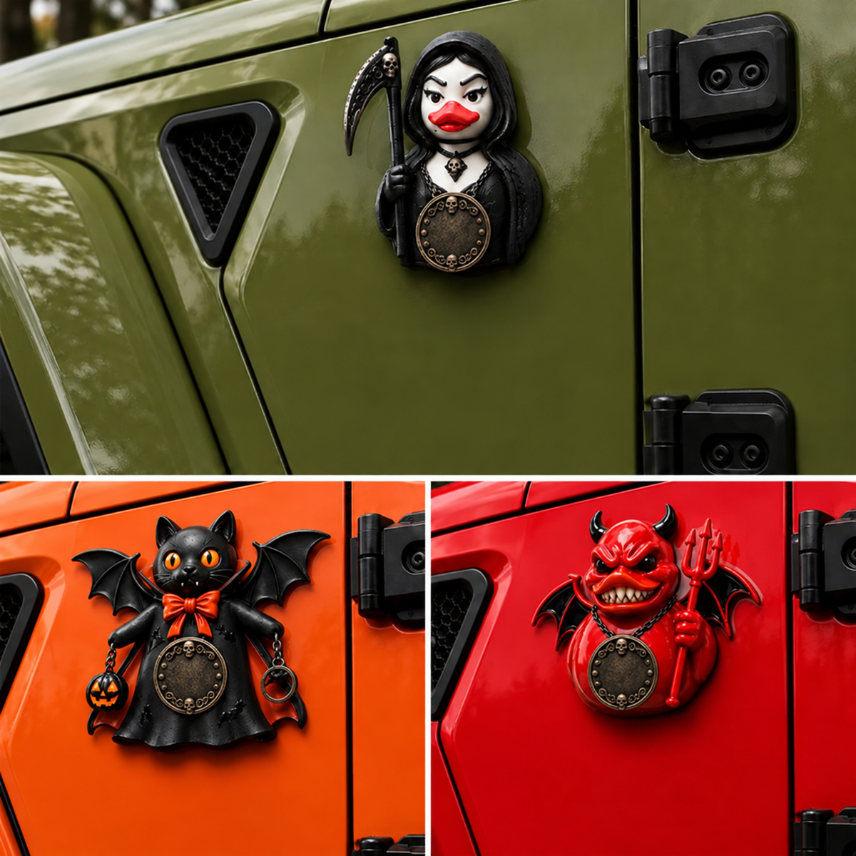 Car Halloween 85th Anniversary Grim Reaper Duck Acrylic Magnet