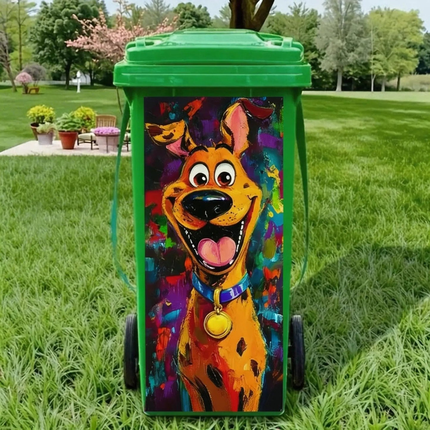 Creative Trash Can Sticker with Colourful Cartoon – Flash Sale 49% OFF✨