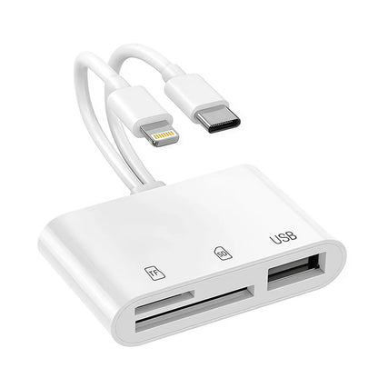 5-in-1 SD Card Reader for iPhone & USB-C – Fast Photo & Video Transfer Adapter