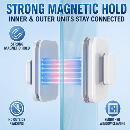 6‑in‑1 Magnetic Glass Cleaner – 30% wider cleaning area, perfect for high‑rise windows. Dual pads + squeegee – flawless results from the first pass! 🪣🪟