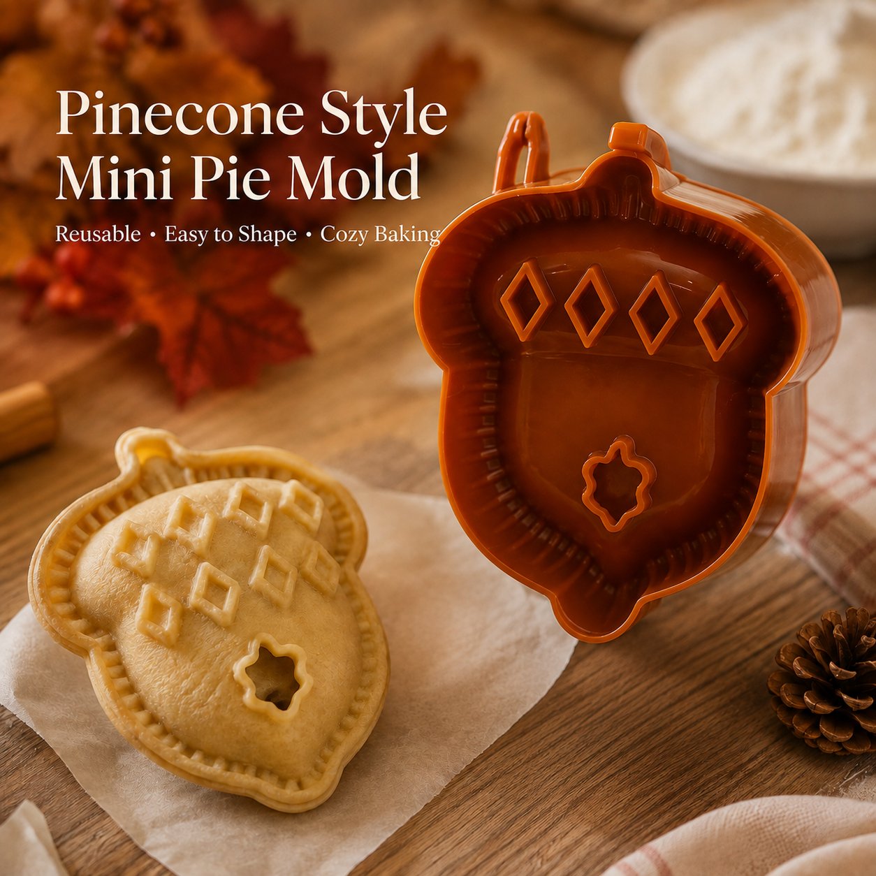 🥧 🍎 Beginner-Friendly Mini Hand Pie Press Mold – 6 Fun Shapes for Easy Homemade Pastries