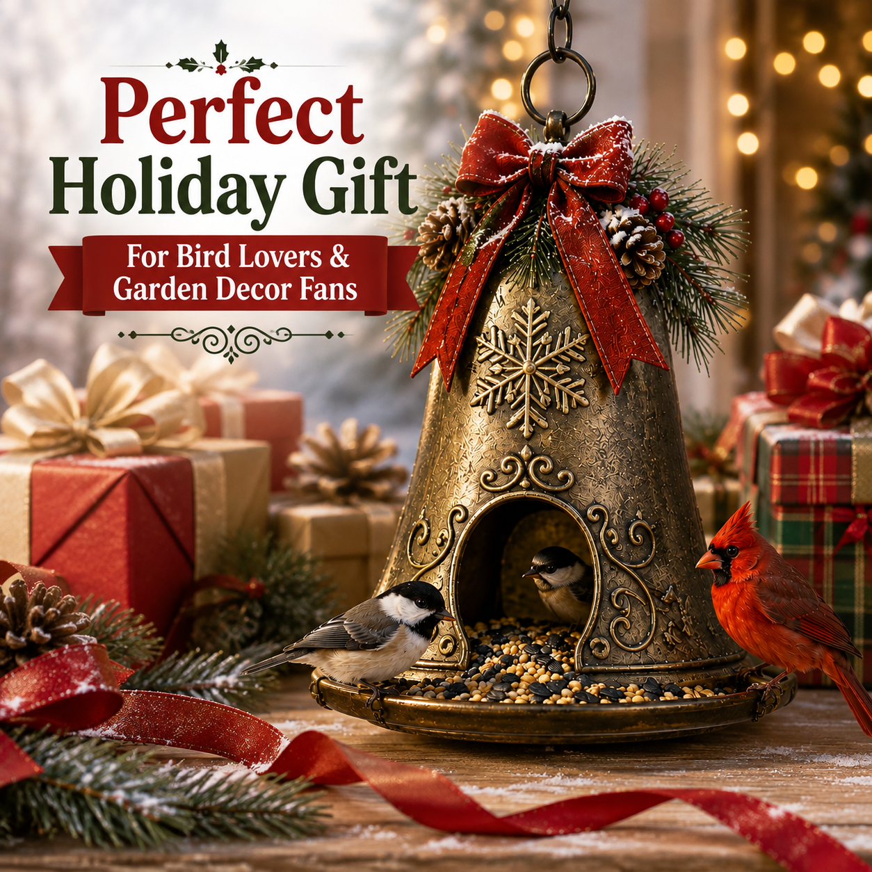 🎄 Christmas Bird Feeder Collectio – Festive Hanging Garden Feeders for Wild Birds
