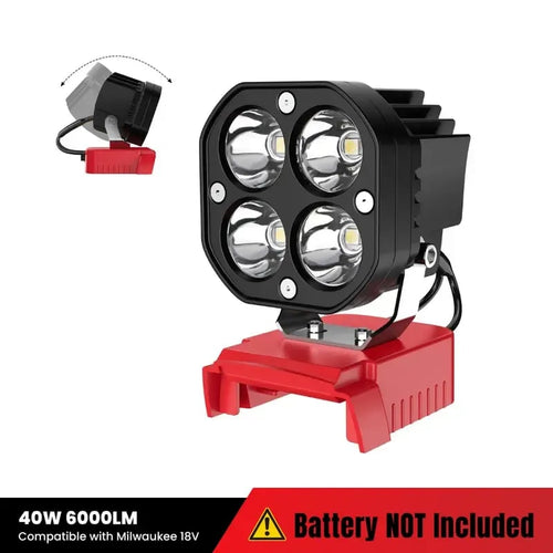LED Work Light Compatible with Milwaukee 18V Battery/Dewalt 18V&20V Battery