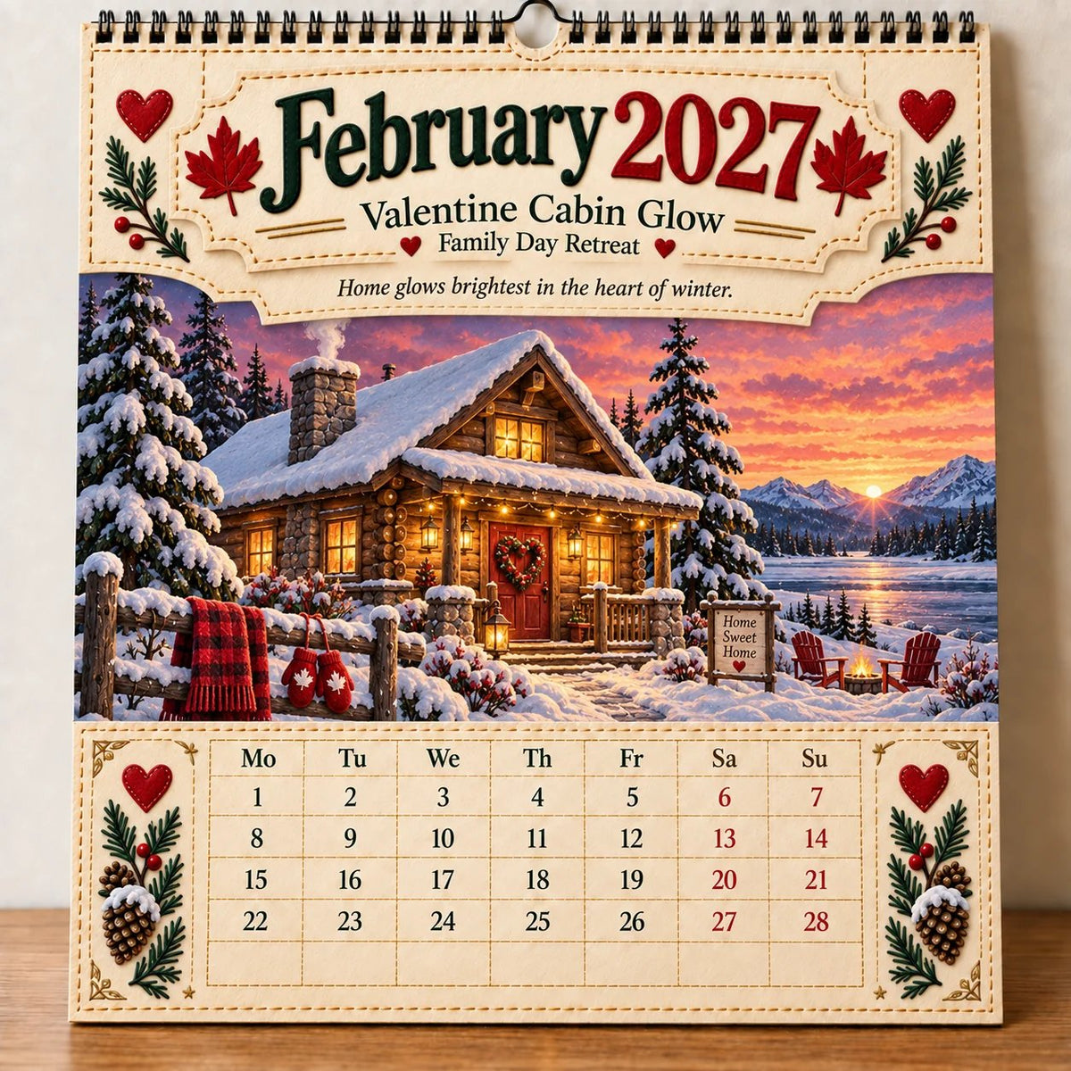 💯🇨🇦🍁 2027 Canada 160th Anniversary Commemorative Wall Calendar 🍁🇨🇦