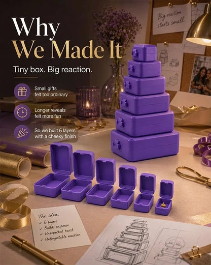 💯🎁 6-Layer Nesting Prank Gift Box | Pick Your Surprise: Middle Finger, Spider or Number 67