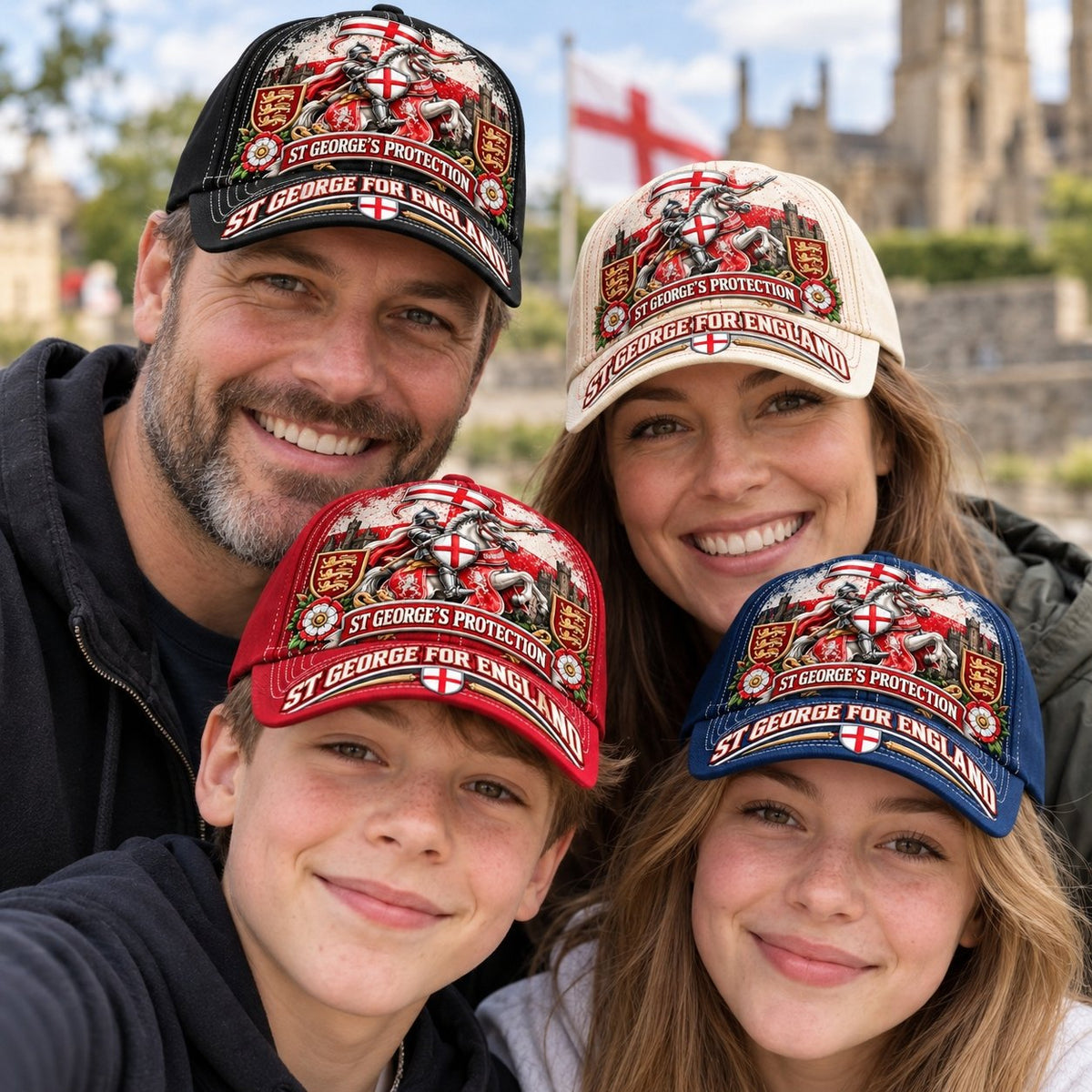 💝49% OFF - ⚔️ “St George’s Protection” – England Heritage Commemorative Cap | Cotton-Poly Blend • Detailed Embroidery • Adjustable Fit 🇦🇺 🏴