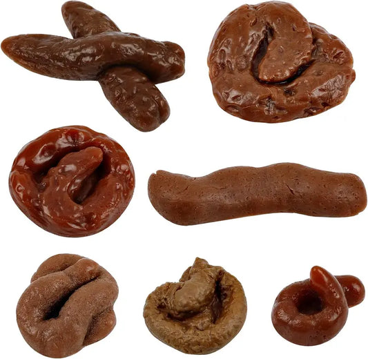 💩7PCS Realistic Fake Poop Prank Set – Hilarious Gag Gift for Parties & Office