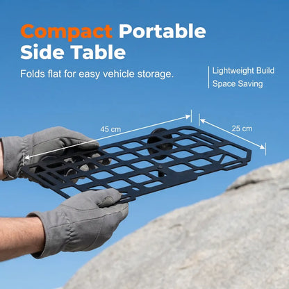 Heavy-Duty Magnetic Vehicle Side Table | Portable Grid Camp Desk