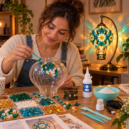 DIY Turkish Mosaic Hot Air Balloon Lamp Kit
