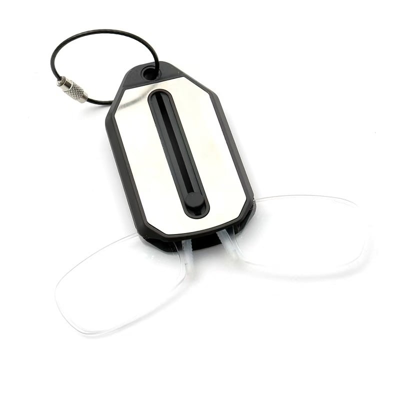 Retractable Nose-Clip Reading Glasses Keychain