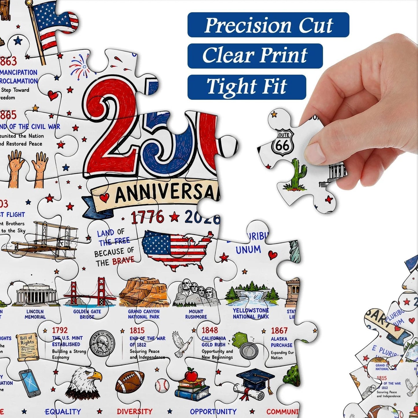 🧩 Patriotic America 250th Anniversary Jigsaw Puzzle – 1000 Pieces