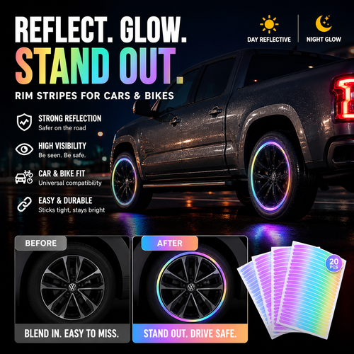💕Buy 1 Get 1 Free🎁🚗Popular Fluorescent Car Wheel Hub Tag