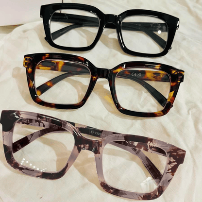 🔥✨👓3 Pack Tortoiseshell Reading Glasses – Blue Light Blocking Oversized Square Readers