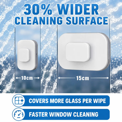 6‑in‑1 Magnetic Glass Cleaner – 30% wider cleaning area, perfect for high‑rise windows. Dual pads + squeegee – flawless results from the first pass! 🪣🪟