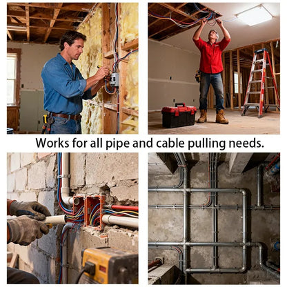🎉⚡🛠️ Effortless Cable Pulling Tool for Drill – Smooth Wire Feeding Through Pipes & Tight Spaces 💪🔌