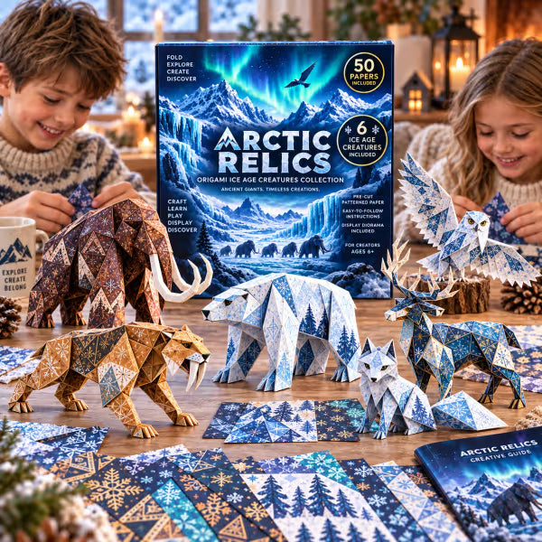 🐉 Fantasy Paper Folding Craft Kit | 4 Magical Worlds with 50 Patterned Papers & Step-by-Step Guide ✨