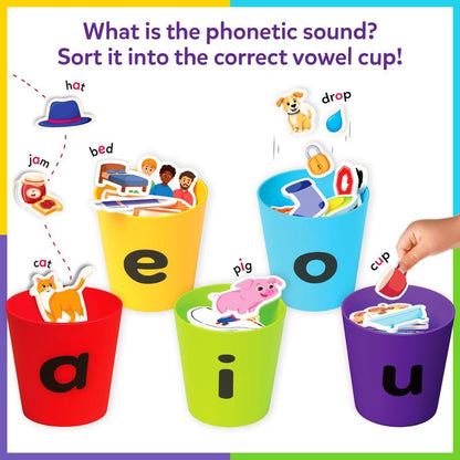 🔥 Last Day 49% OFF - 📚 Phonics Vowel Sorting Toy | ✨ Early Literacy Learning Activity for Preschool & Kindergarten Kids Ages 4-7