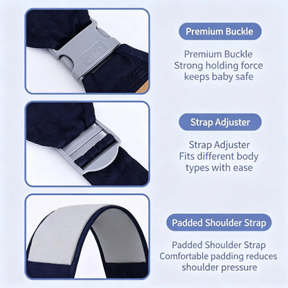 Adjustable single-shoulder portable strap | Lightweight and breathable mesh hip strap