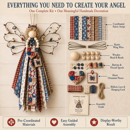 Angel Fabric Hanging DIY Kit - Stitch a Little Blessing That Stays Forever