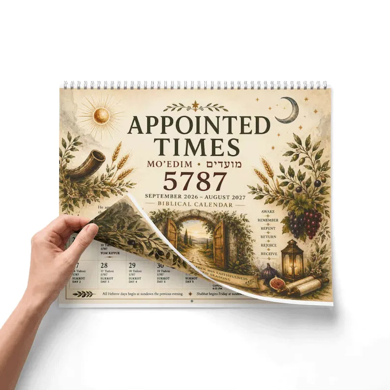 Biblical Hebrew Calendar 5787 | 2026-2027 Appointed Times Wall Calendar | Feast Days, Hebrew Dates and Shabbat