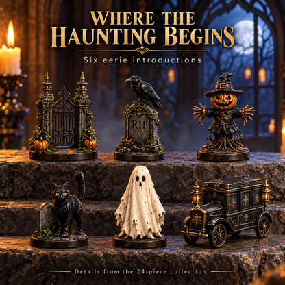 Haunted Manor Halloween Countdown Calendar 2026 – 24 Nights of Terror Gothic Miniature Collectibles