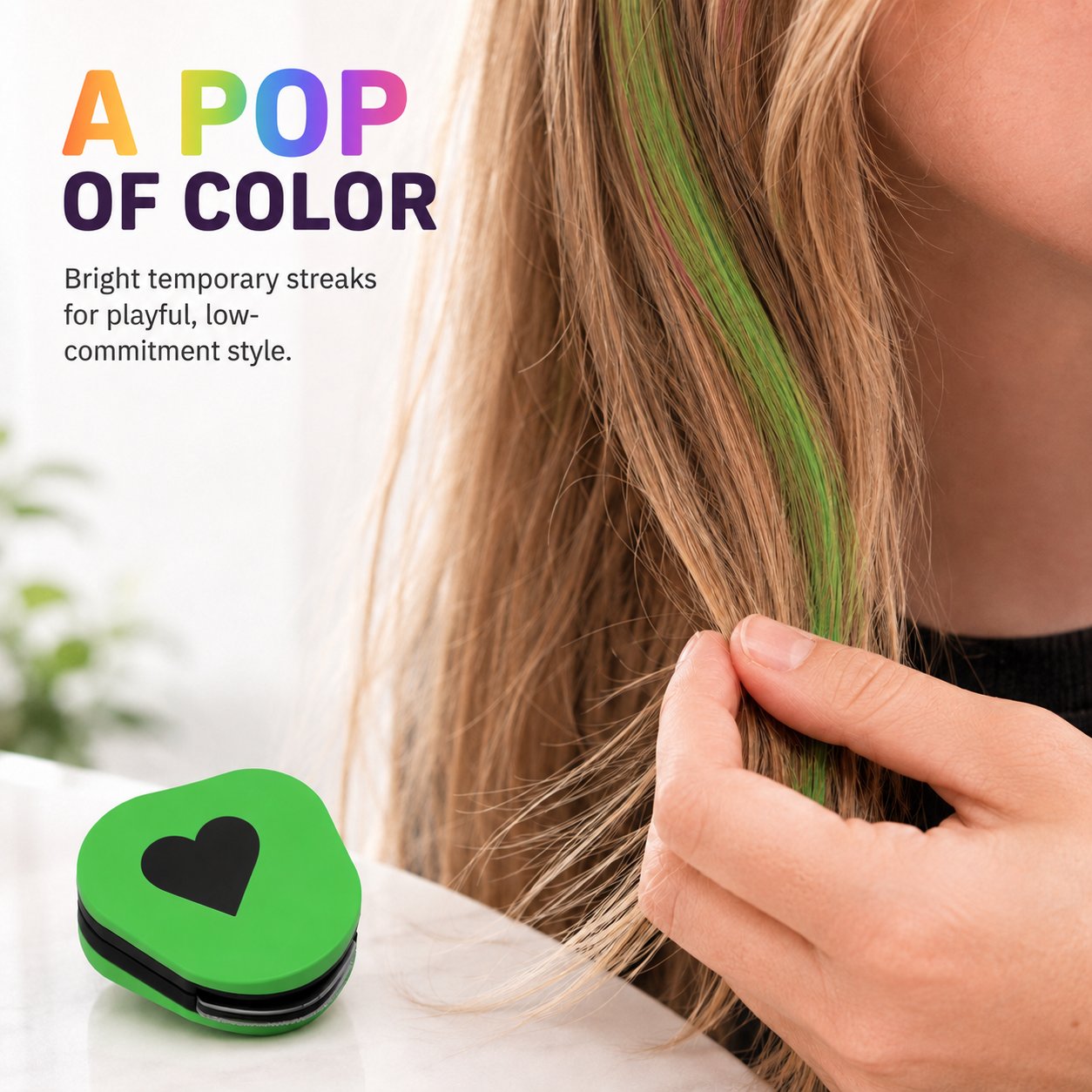 🌈 12-Color Temporary Hair Chalk Applicator Set