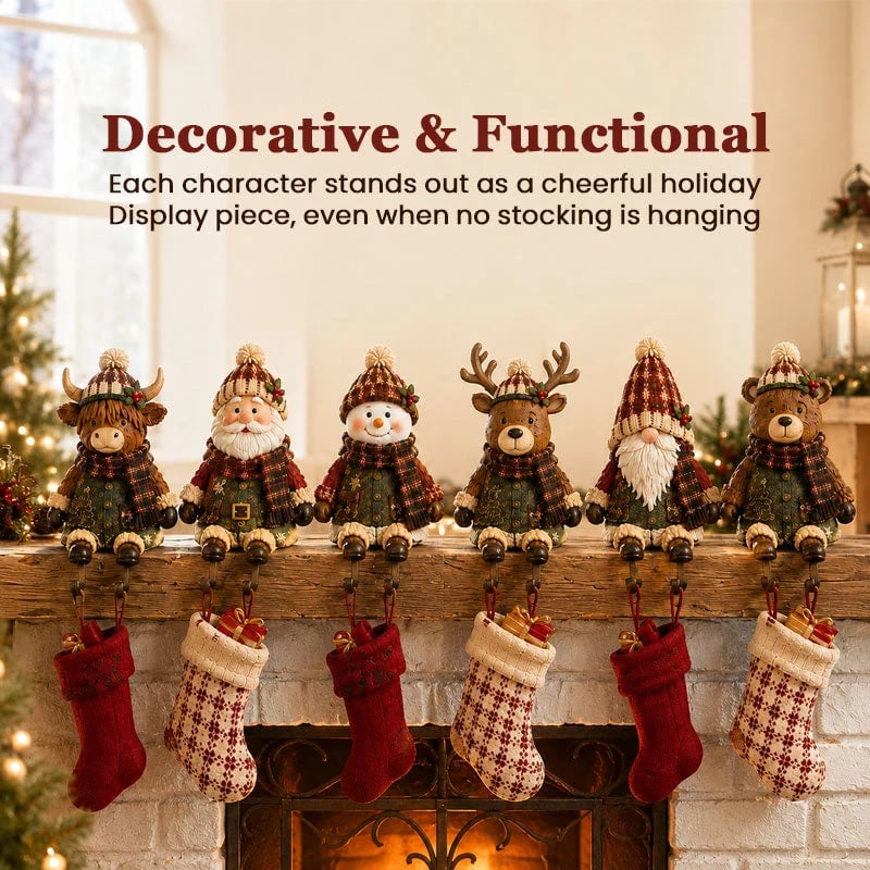 🔥 Last Day 49% OFF - 🎄 Christmas Shelf Sitter Stocking Holder (Hidden Hook) 🧦