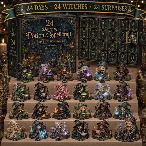 ⏰Limited Stock 49% OFF🔥 2026 The Five Covens Witch Advent Calendar – 24 Collectible Witches, 4 Magical Coven Styles