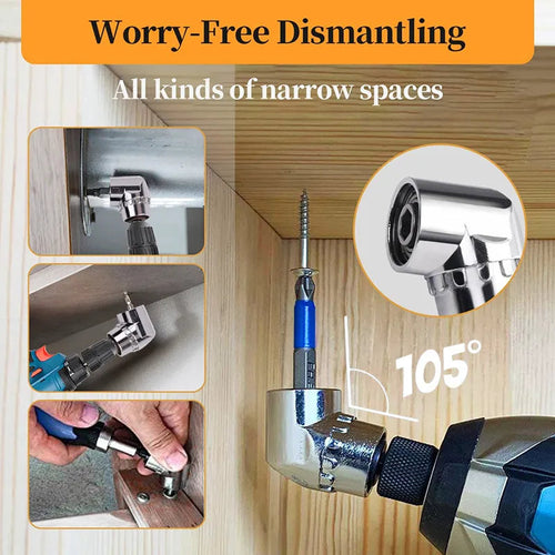 105° Angled Drill Attachment 🔧 – Extended 5.51' Reach Adapter